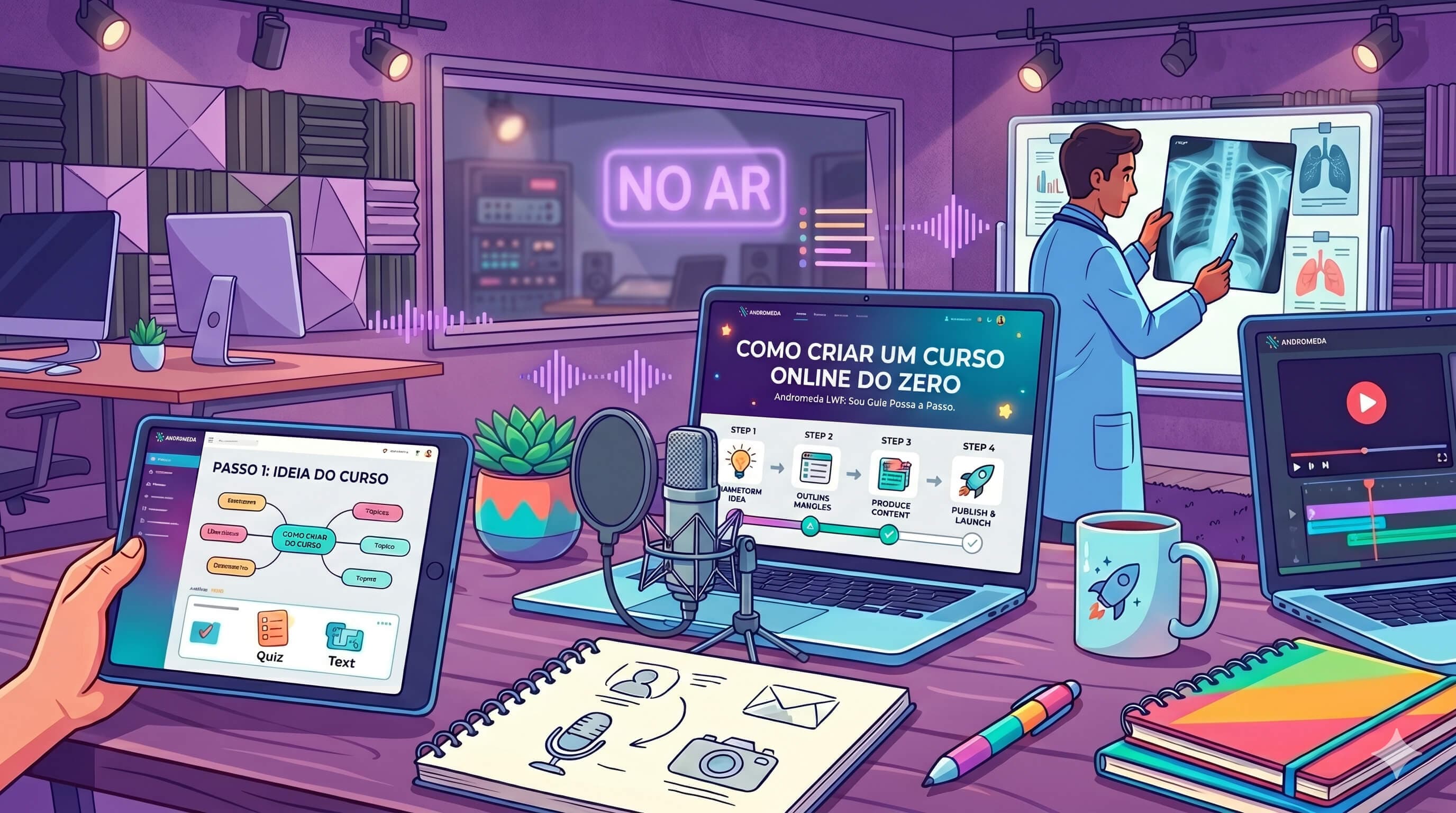 Como criar um curso online do zero: guia completo para professores de saúde